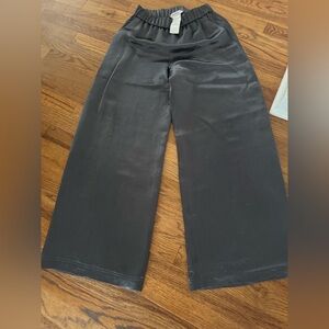 Ladies wide satin dress pants